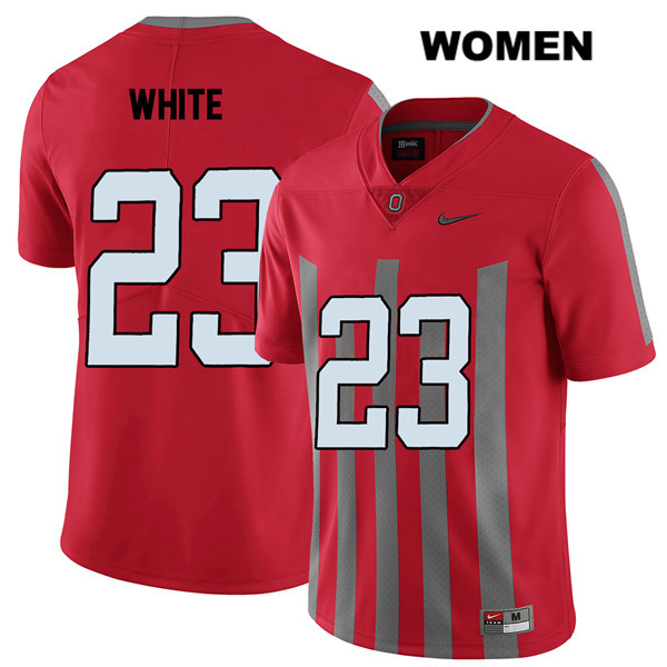 Ohio State Buckeyes Women's De'Shawn White #23 Red Authentic Nike Elite College NCAA Stitched Football Jersey VD19G04CB